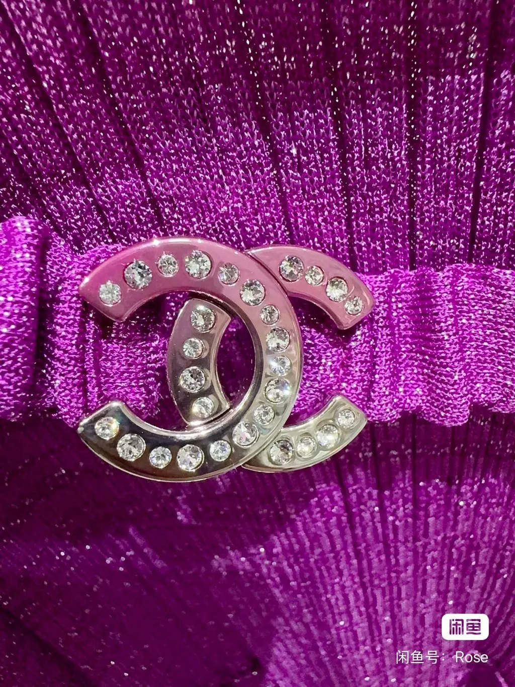 Chanel Purple Silk Dress Purple Silk Never worn - Inside View