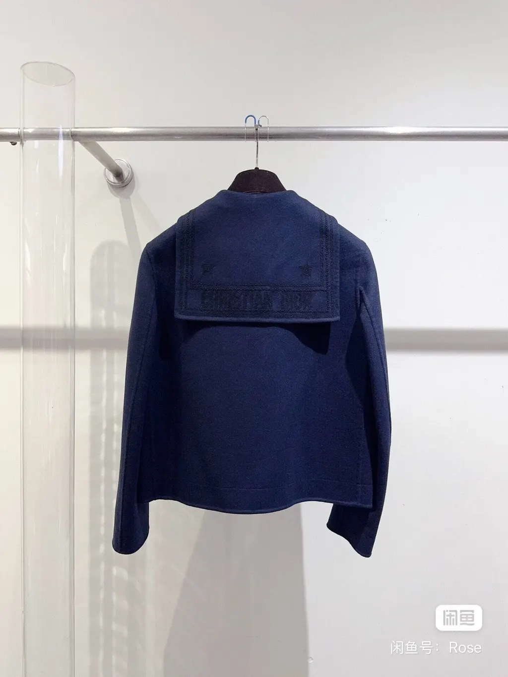 Dior Navy Wool Jacket Navy Wool Never worn, with tag - Model View