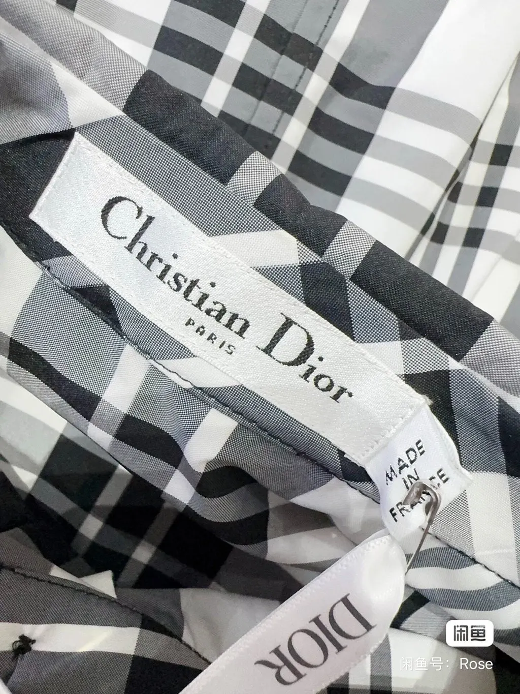 Dior Black Cotton Dress Black Cotton Never worn - Inside View