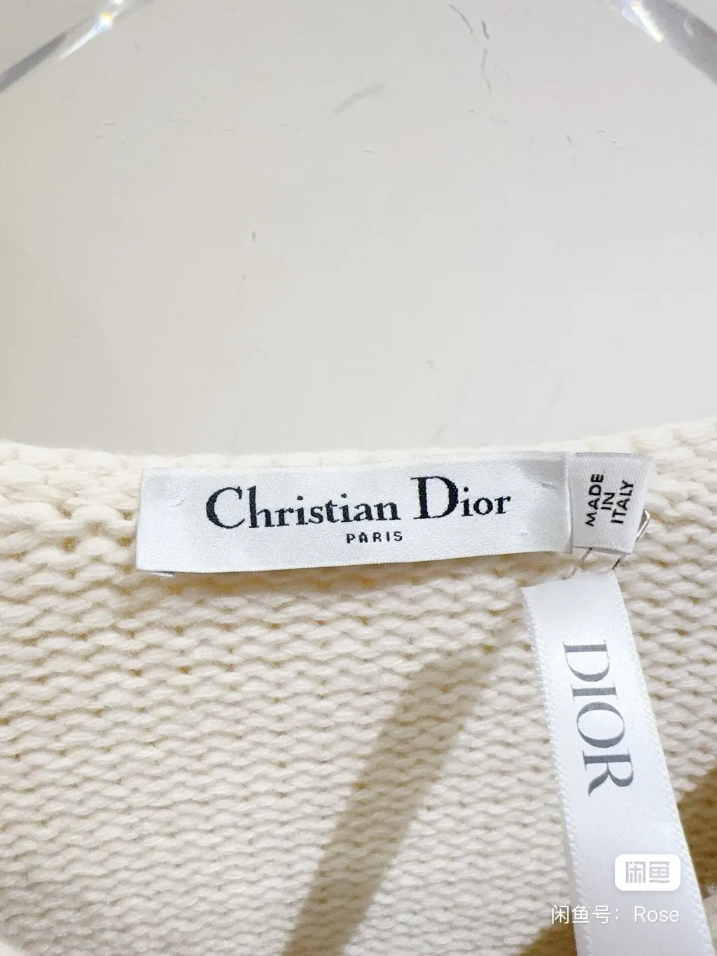 Dior White Wool Knitwear White Wool Never worn - Inside View