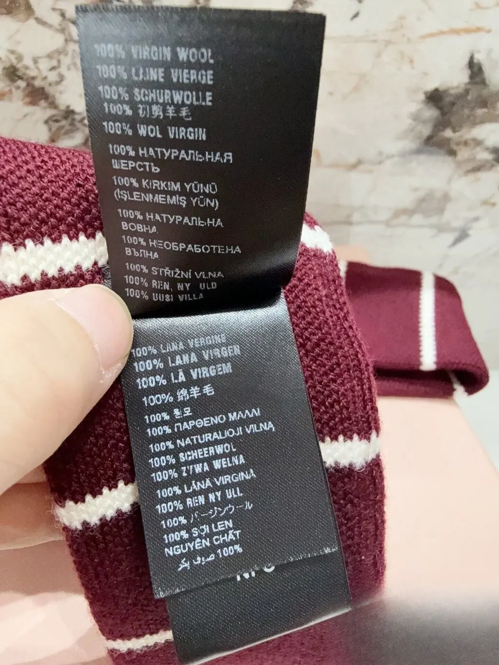 Miu Miu Burgundy Wool Scarf Burgundy Wool Never worn, with tag - Box View