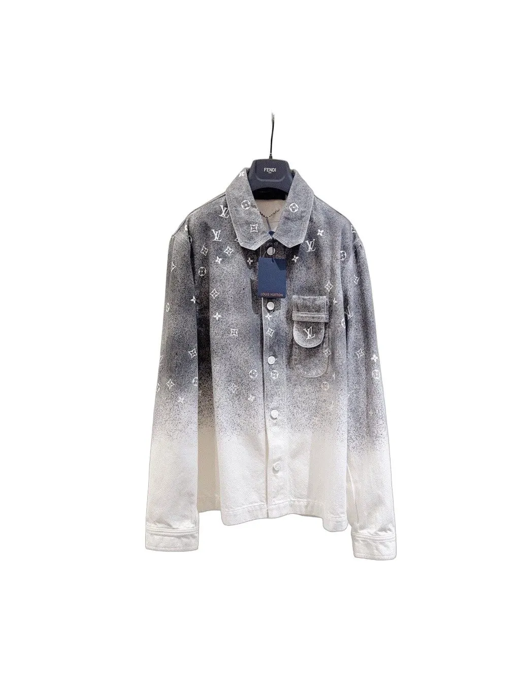Louis Vuitton Blue Denim Jacket Blue Denim Never worn, with tag - Front View