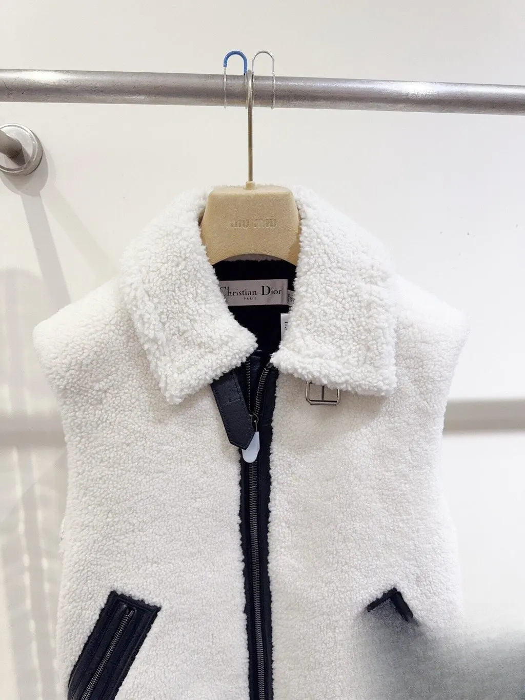 Dior Shearling Jacket MultiColor Shearling Never worn, with tag - Inside View