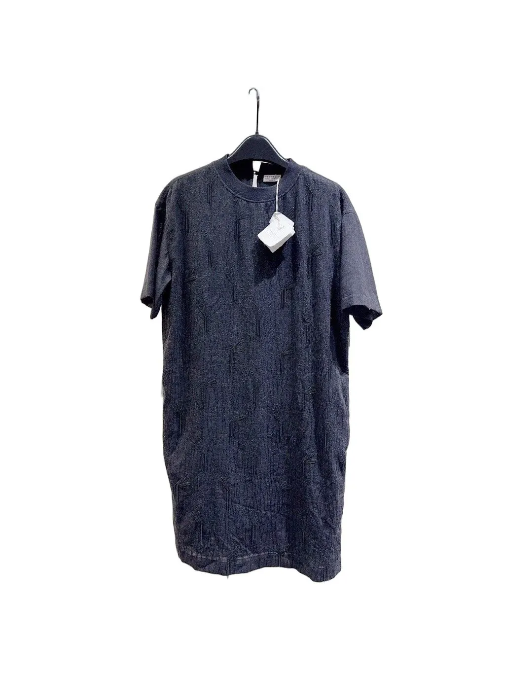 Brunello Cucinelli Anthracite Embellished Dress Anthracite Never worn, with tag - Front View
