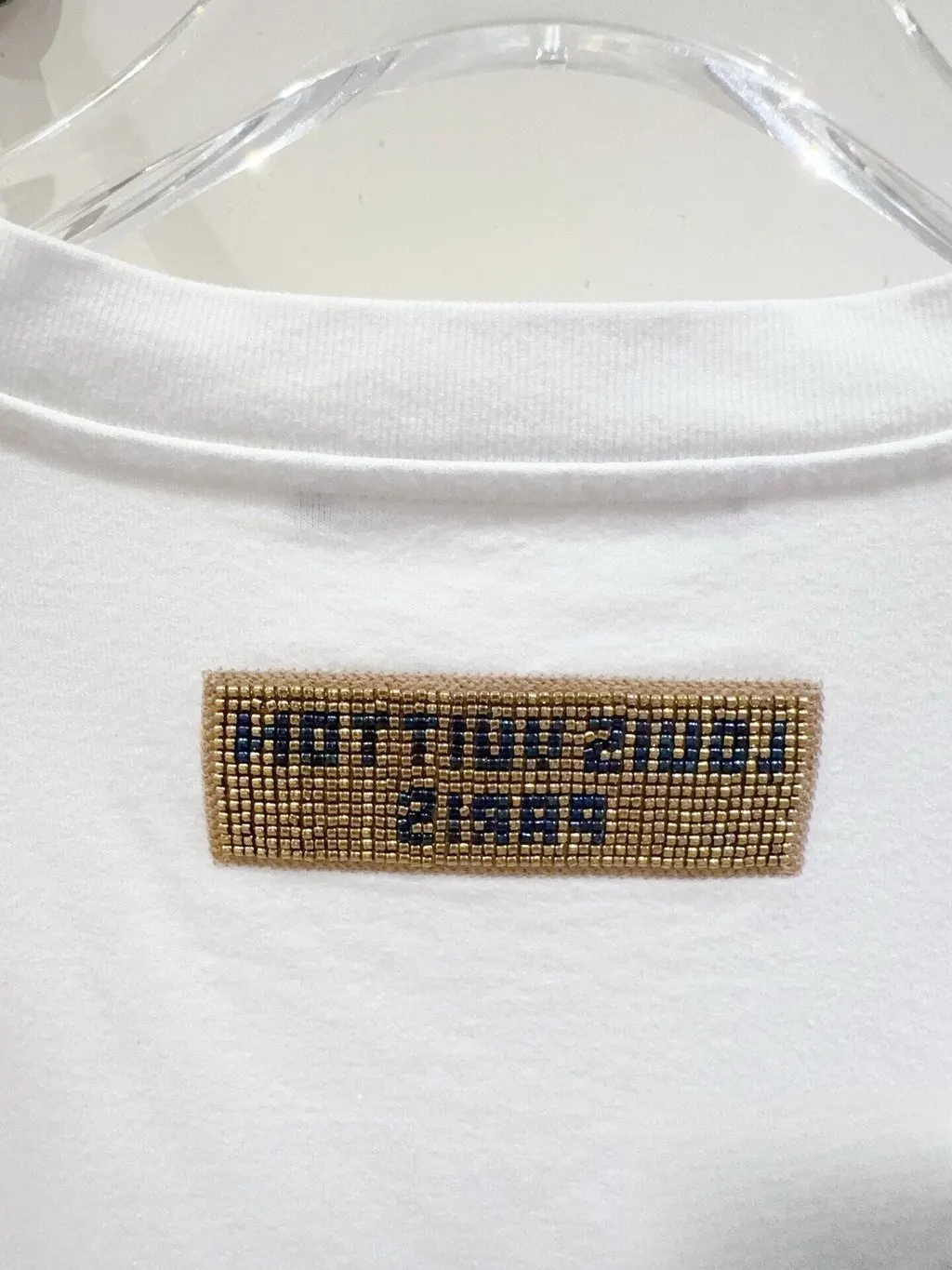 Louis Vuitton White Cotton Top White Cotton Very good - Model View