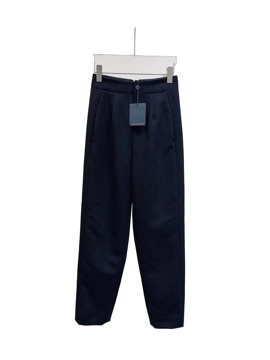 Louis Vuitton Navy Wool Trousers Navy Wool Never worn, with tag - Front View
