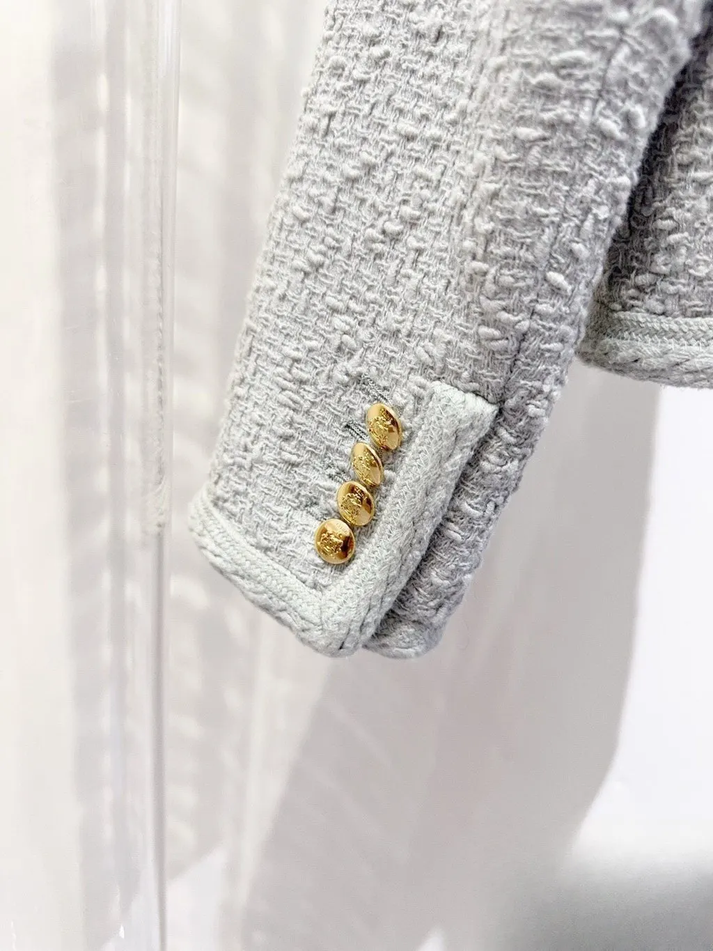 Celine Green Tweed Jacket Green Tweed Very good - Box View