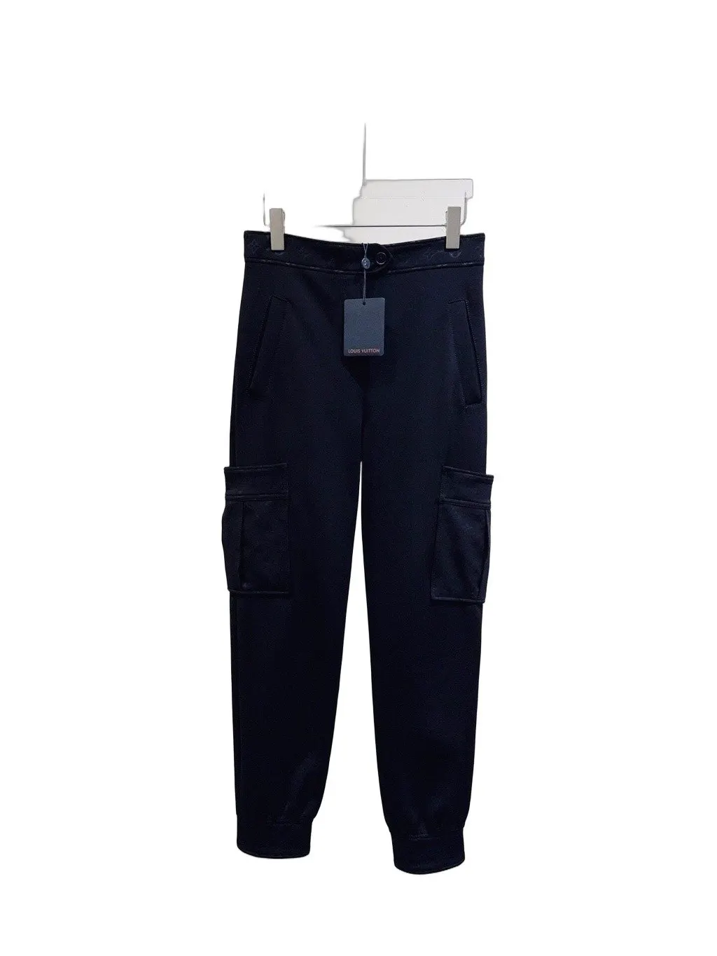 Louis Vuitton Navy Cotton Trousers Navy Cotton Never worn, with tag - Front View