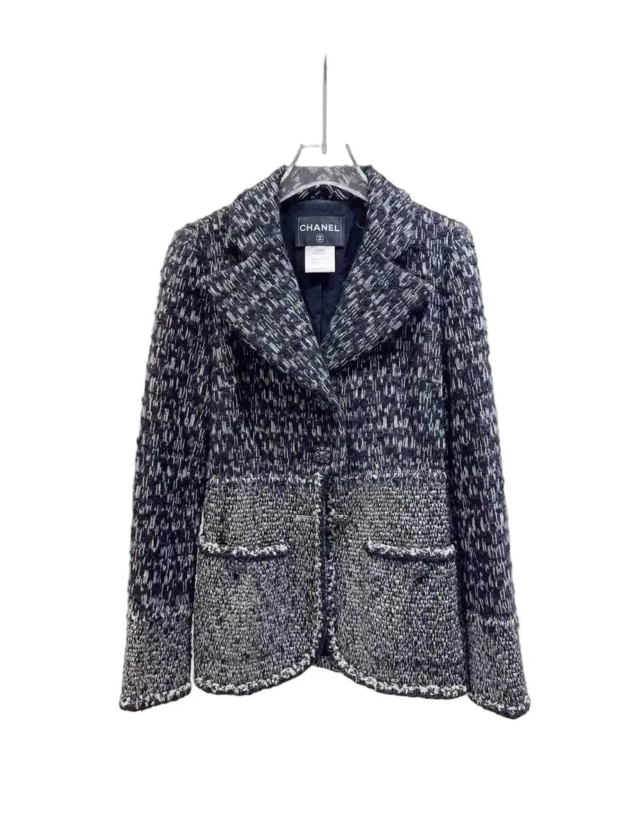 Chanel Tweed Jacket MultiColor Tweed Very good - Front View