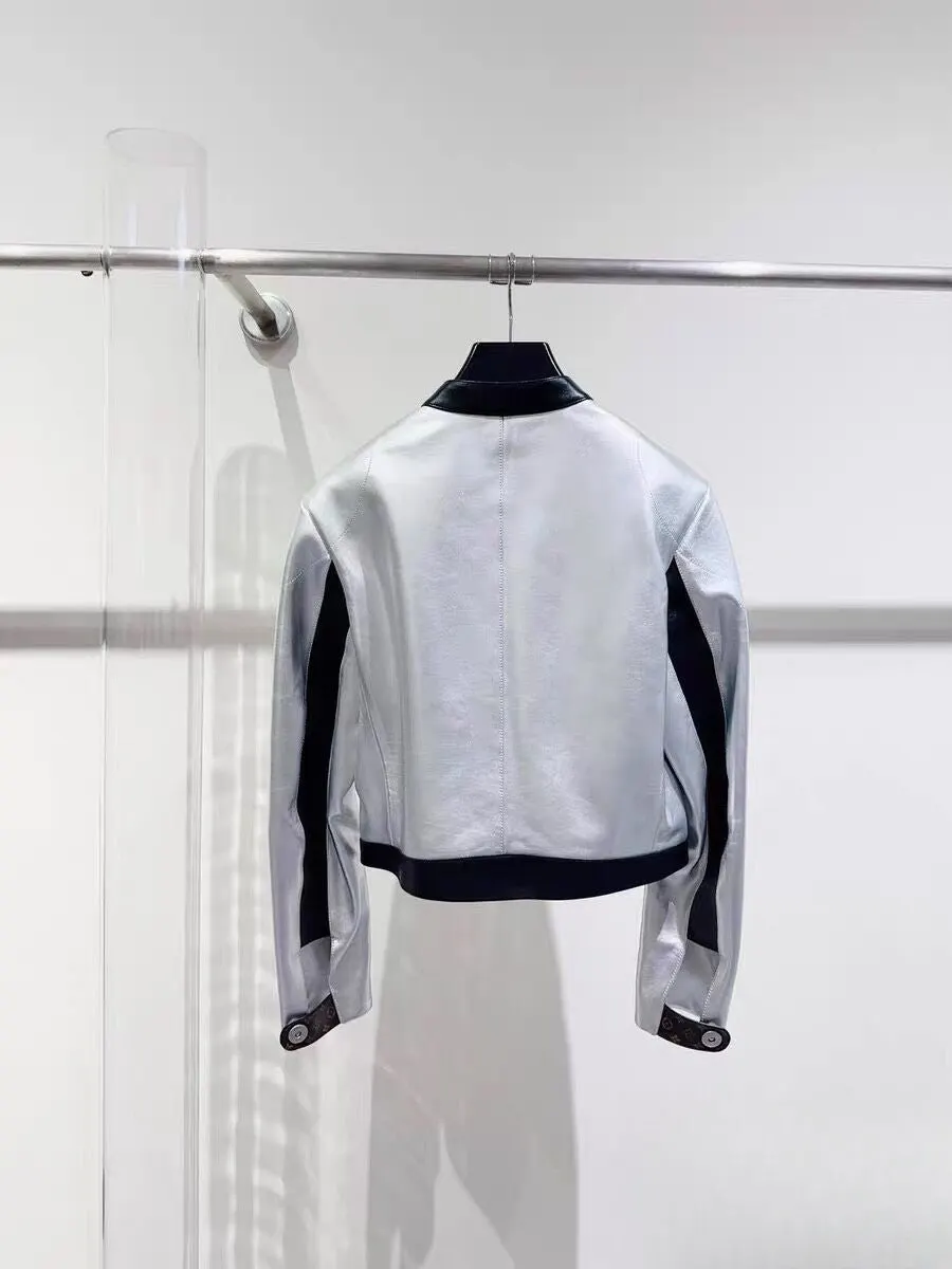 Louis Vuitton Leather Jacket MultiColor Leather Never worn - Back View