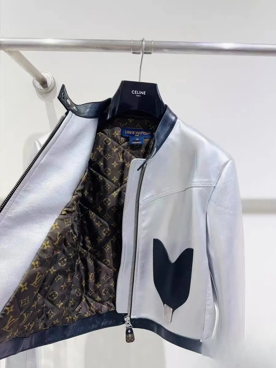 Louis Vuitton Leather Jacket MultiColor Leather Never worn - Inside View