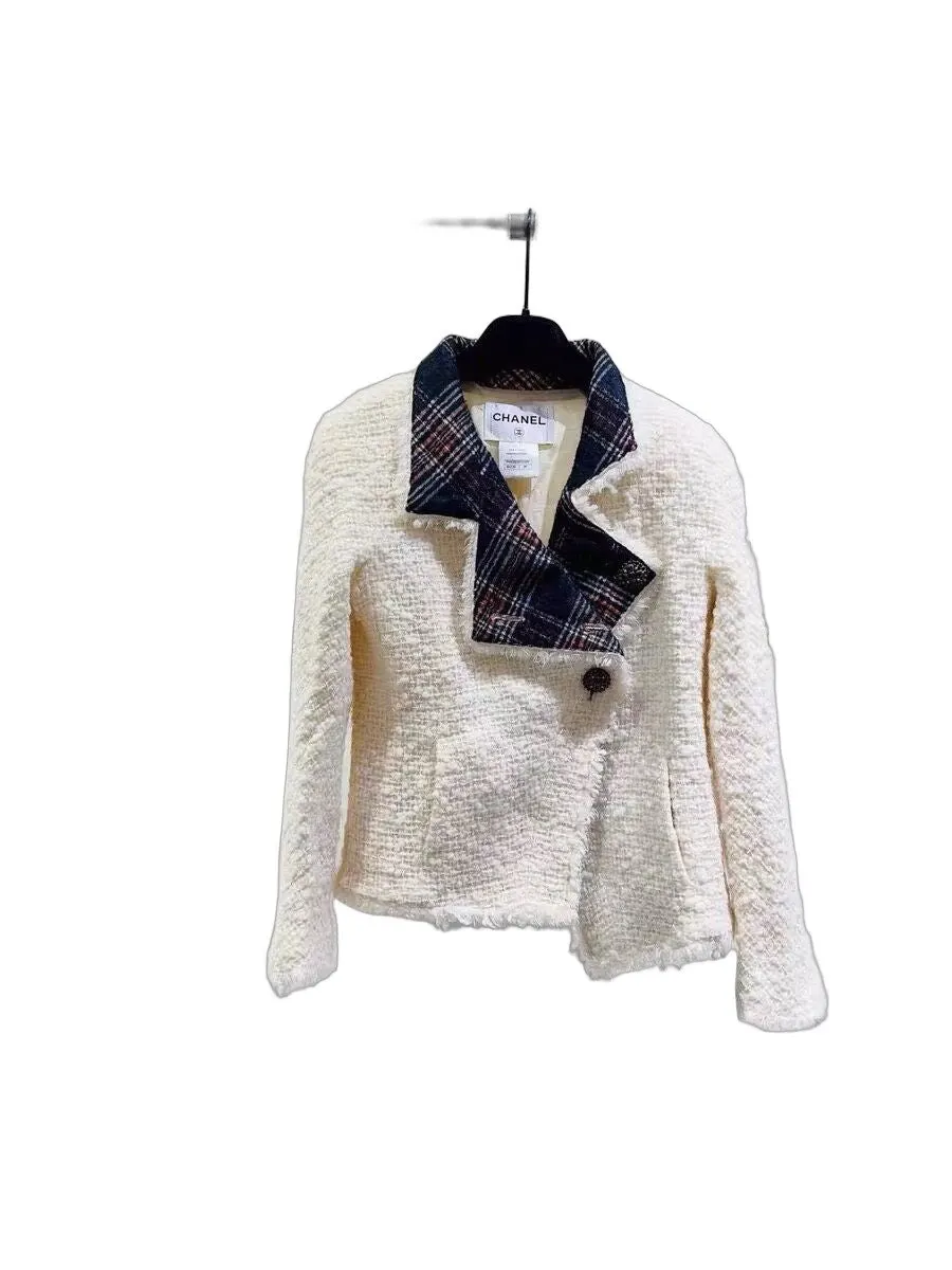 Chanel Tweed Jacket MultiColor Tweed Very good - Front View