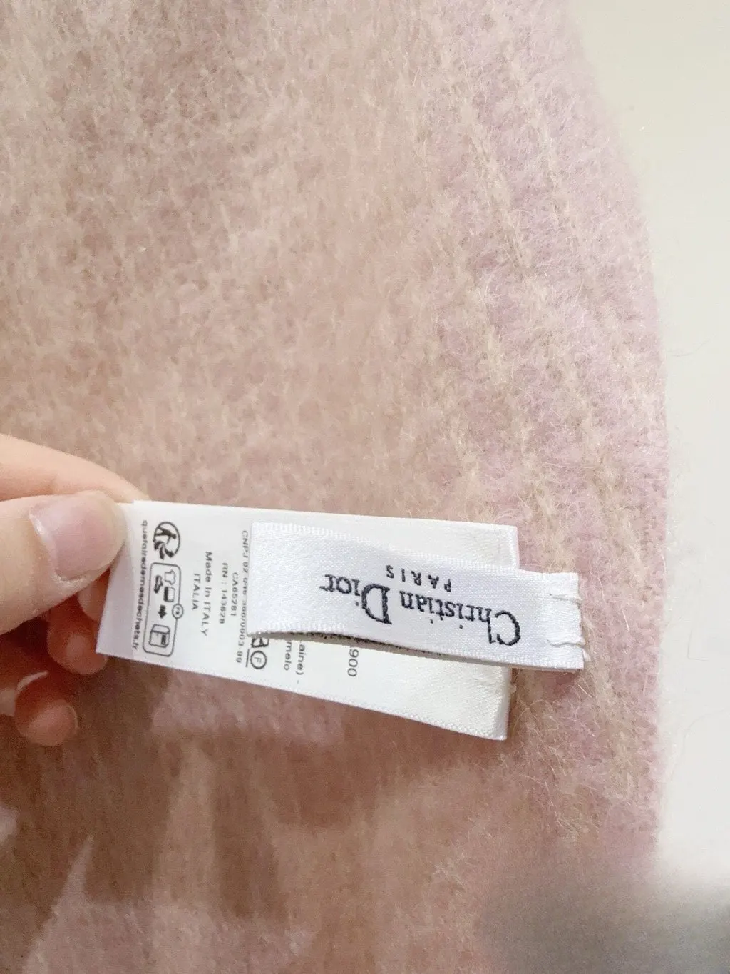 Dior Pink Wool Scarf Pink Wool Very good - Box View