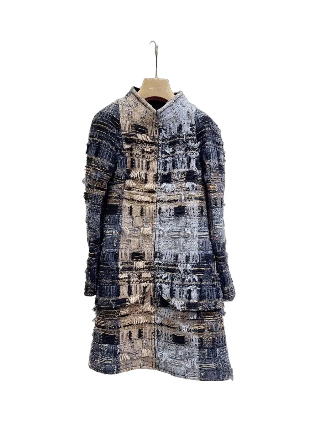 Chanel Tweed Coat MultiColor Tweed Very good - Front View