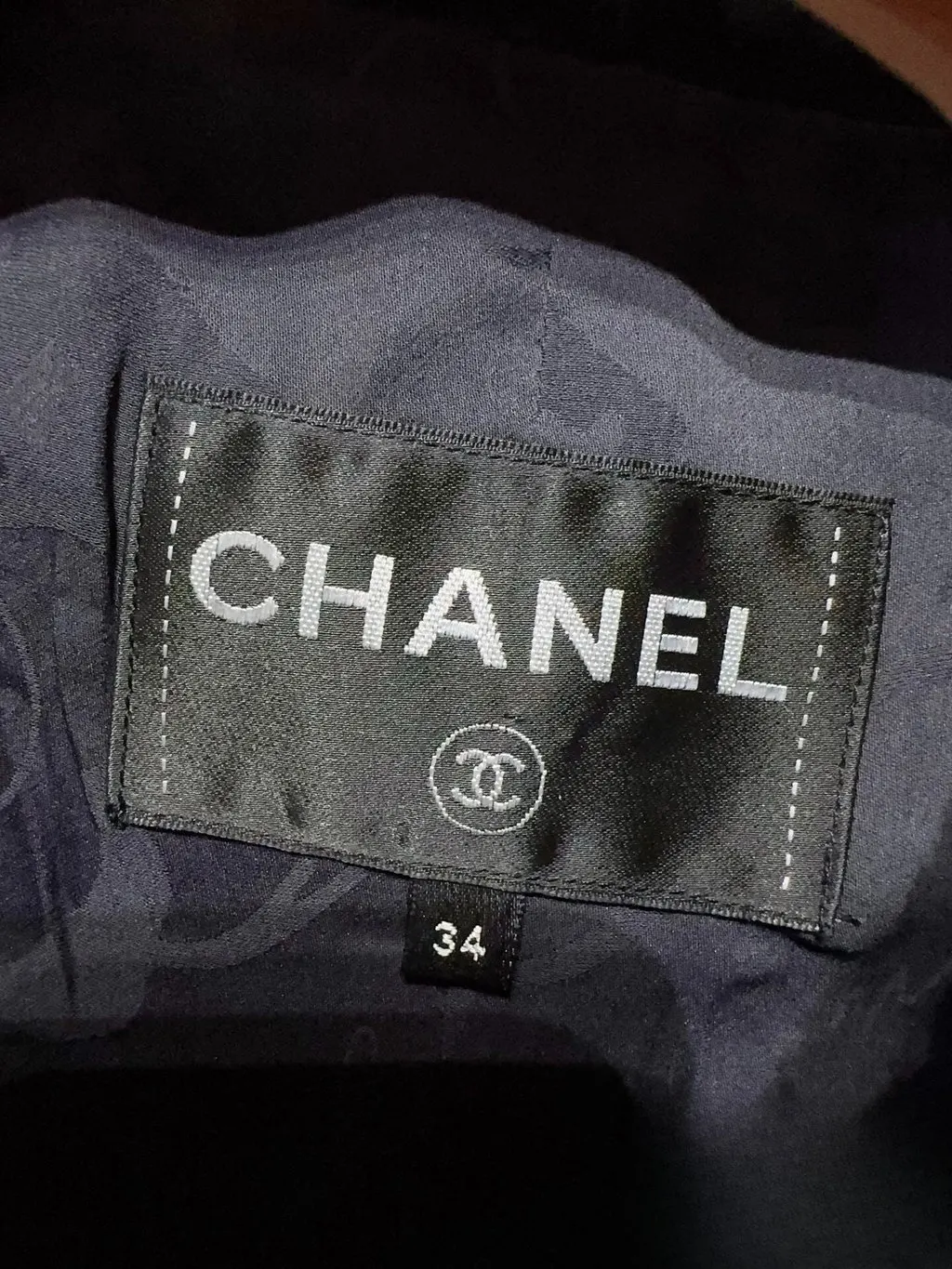 Chanel Tweed Coat MultiColor Tweed Very good - Inside View