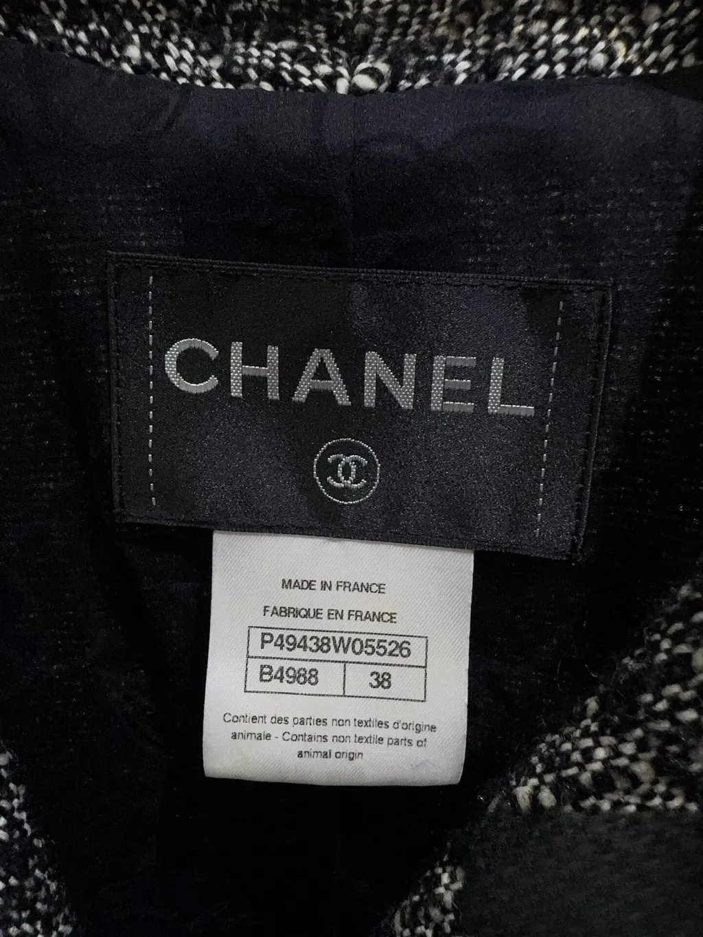 Chanel Tweed Jacket MultiColor Tweed Never worn - Back View