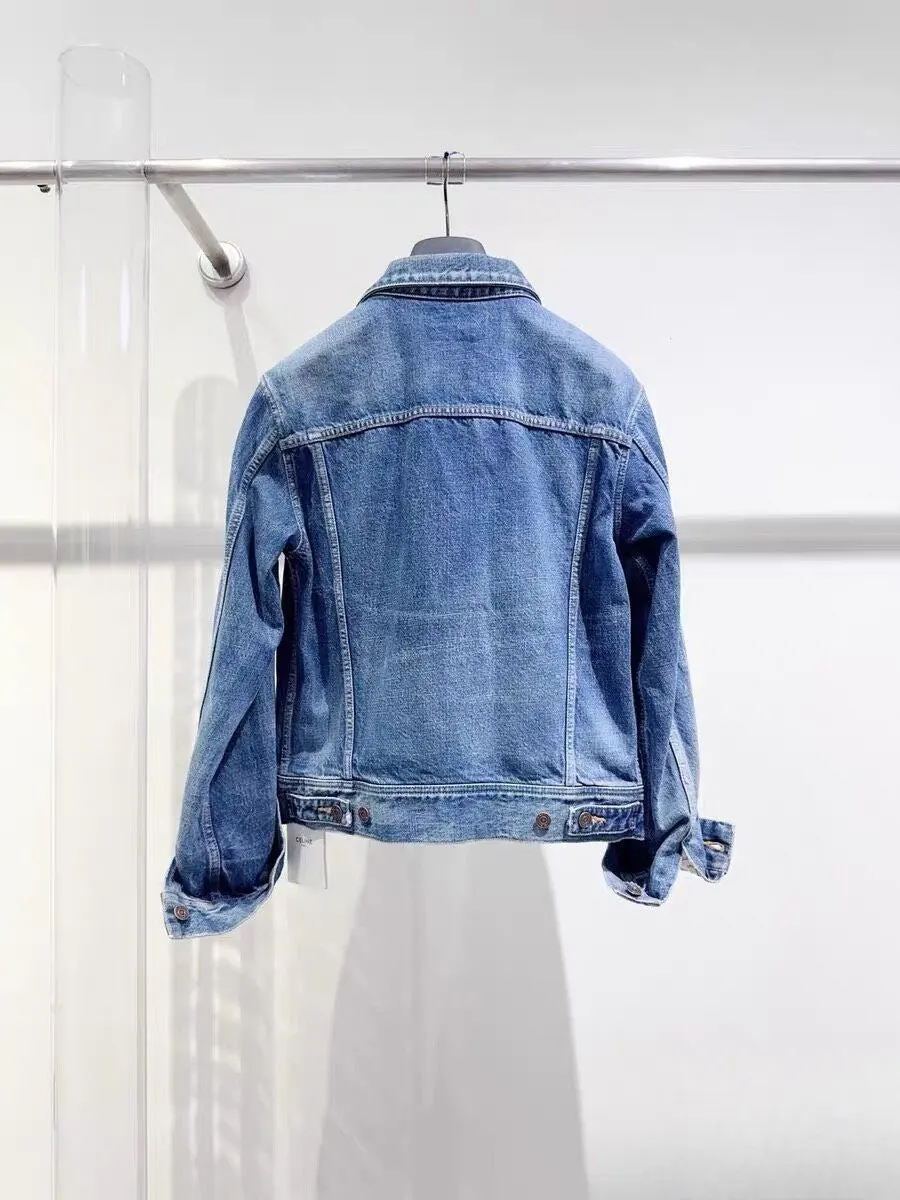 Celine Denim Jacket MultiColor Denim Never worn, with tag - Model View