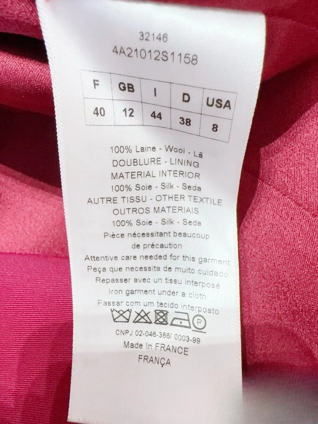 Dior Wool Coat MultiColor Wool Never worn, with tag - Model View