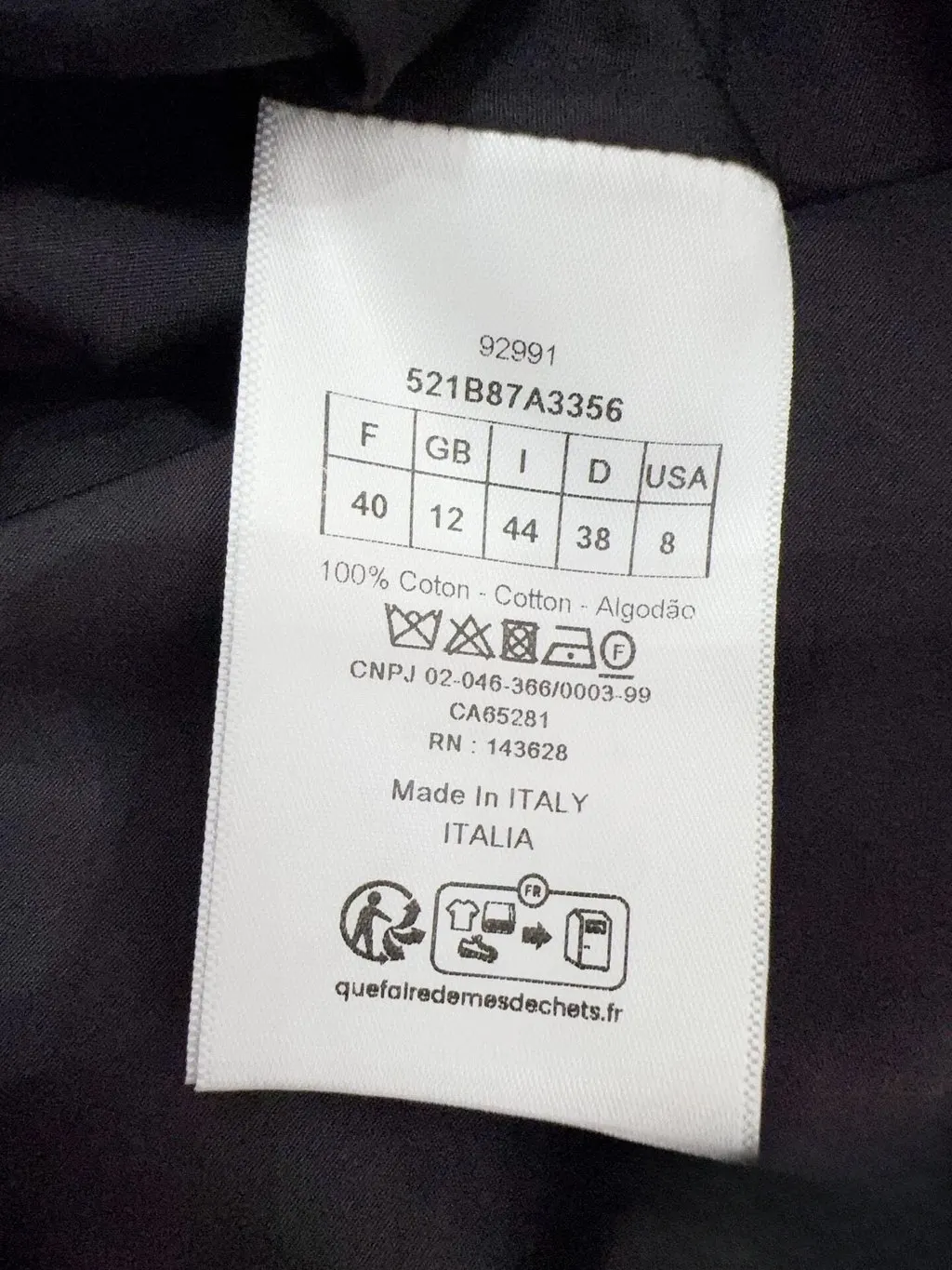 Dior Brown Cotton Dress Brown Cotton Never worn, with tag - Box View