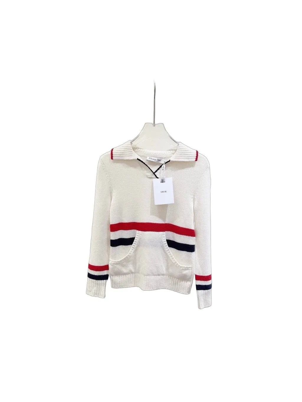 Dior White Wool Knitwear White Wool Never worn, with tag - Front View