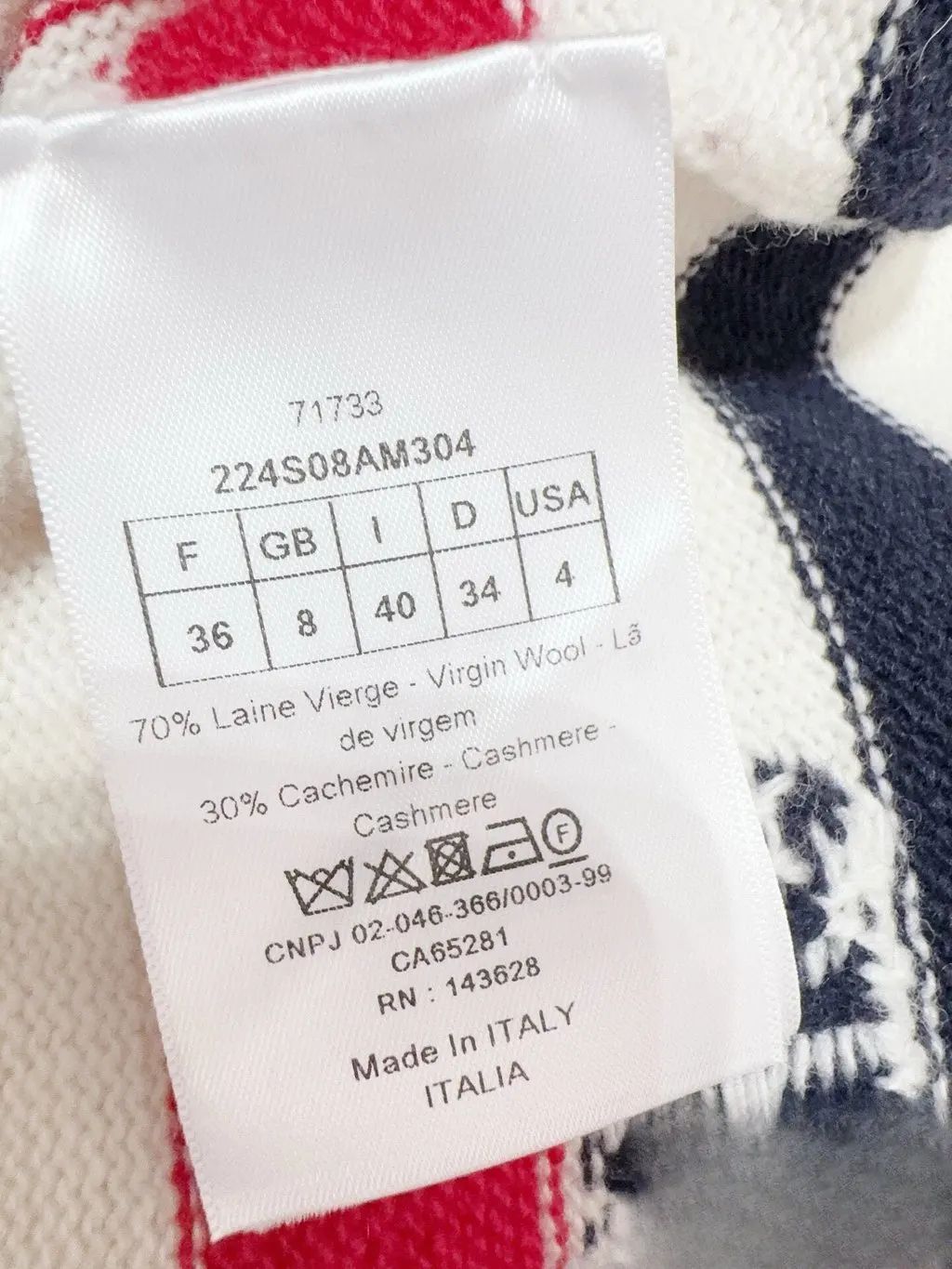 Dior White Wool Knitwear White Wool Never worn, with tag - Model View