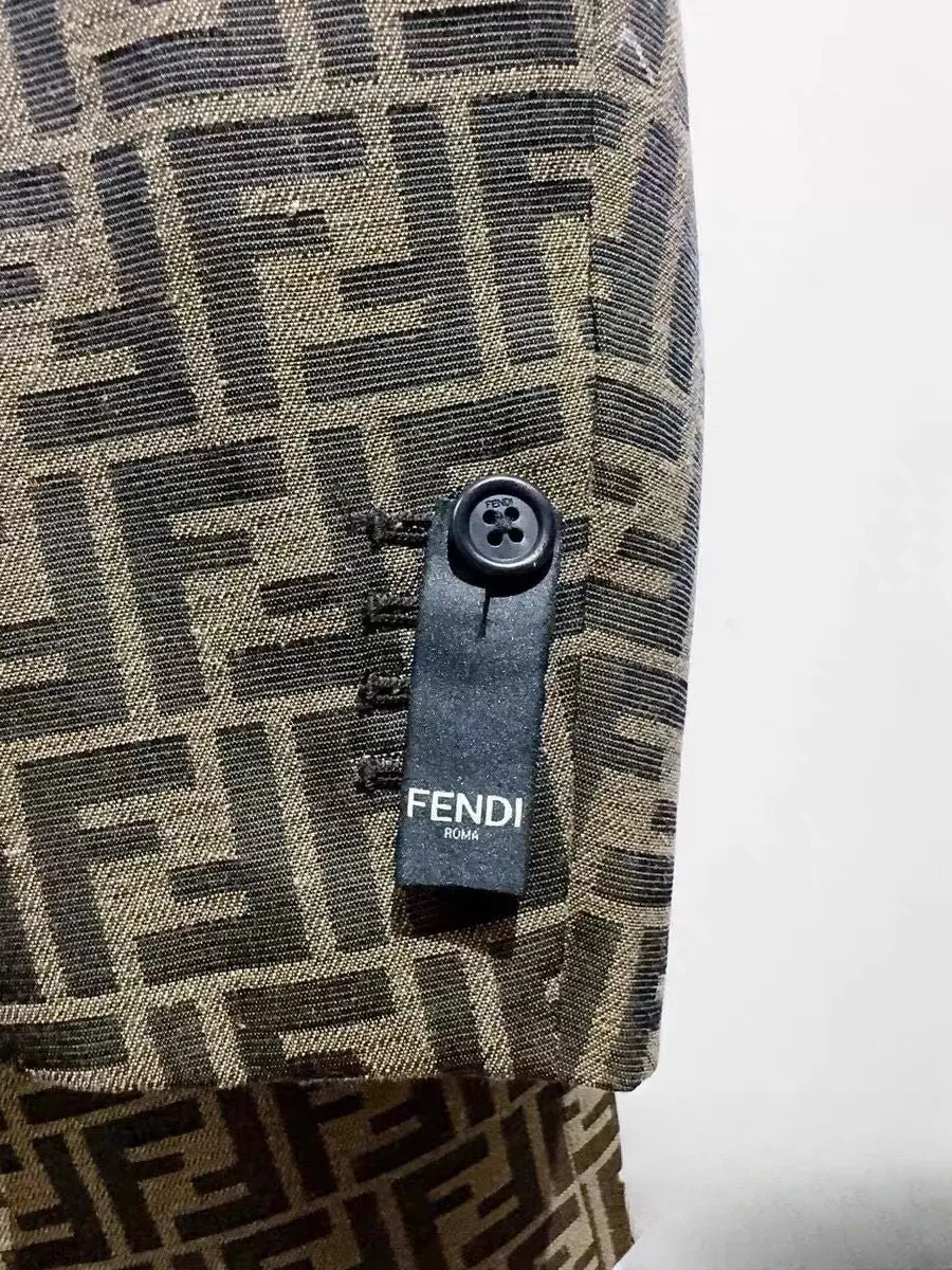 Fendi Brown Wool Jacket Brown Wool Never worn, with tag - Inside View