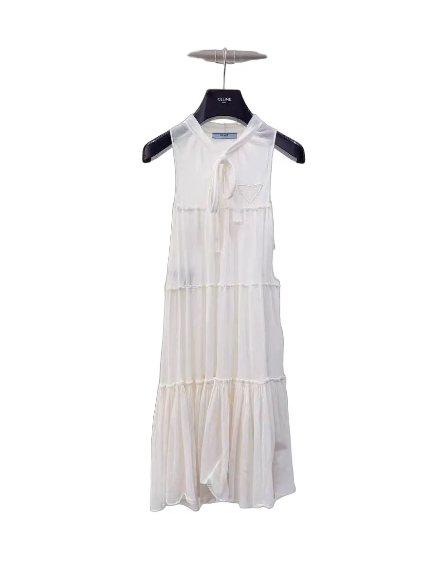 Prada White Polyamide Dress White Polyamide Very good - Front View
