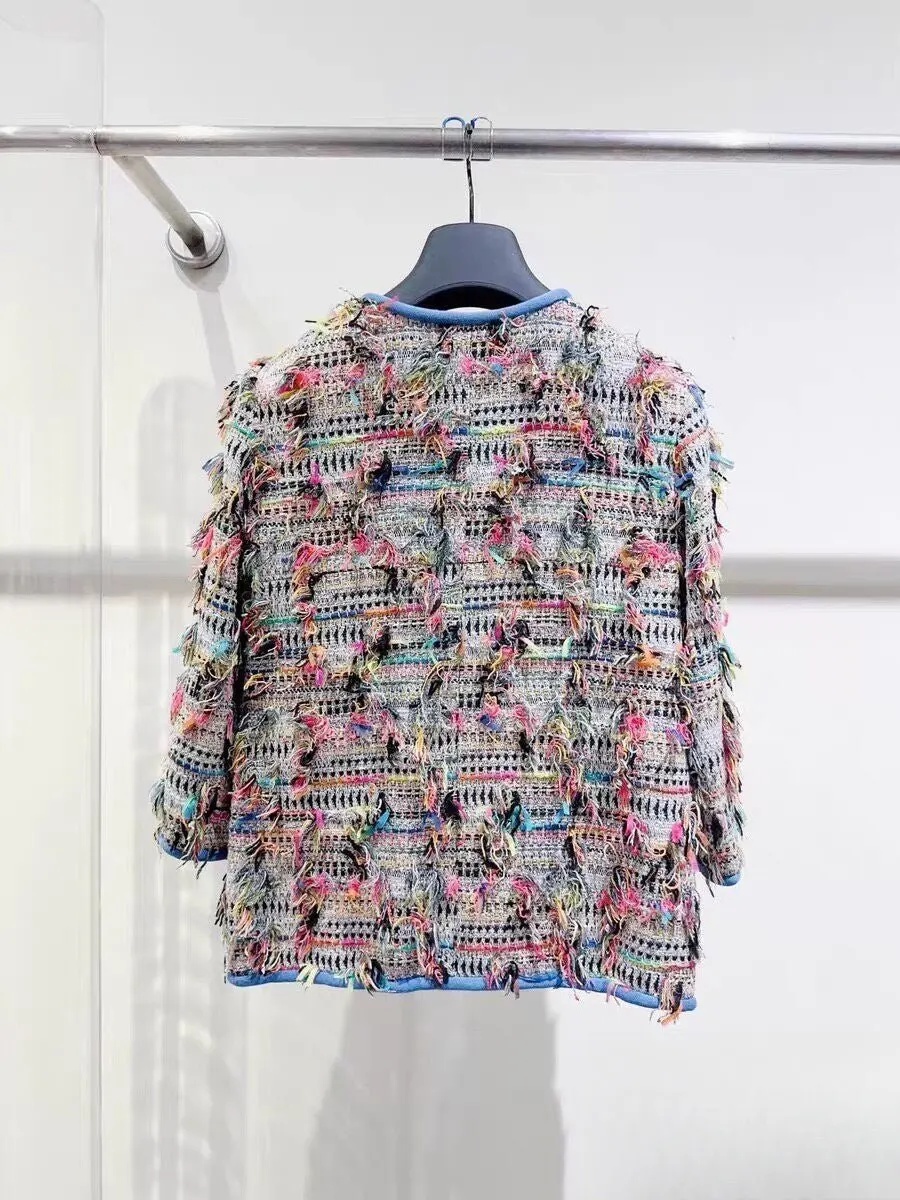 Chanel Tweed Jacket MultiColor Tweed Very good - Inside View