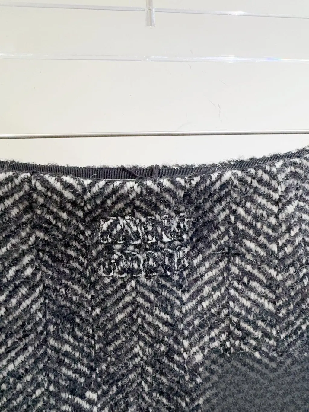 Miu Miu Navy Wool Skirt Navy Wool Never worn, with tag - Inside View