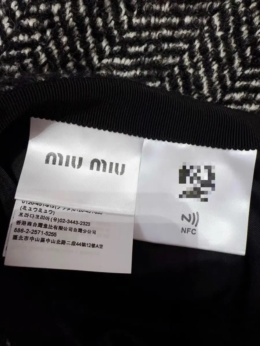 Miu Miu Navy Wool Skirt Navy Wool Never worn, with tag - Box View