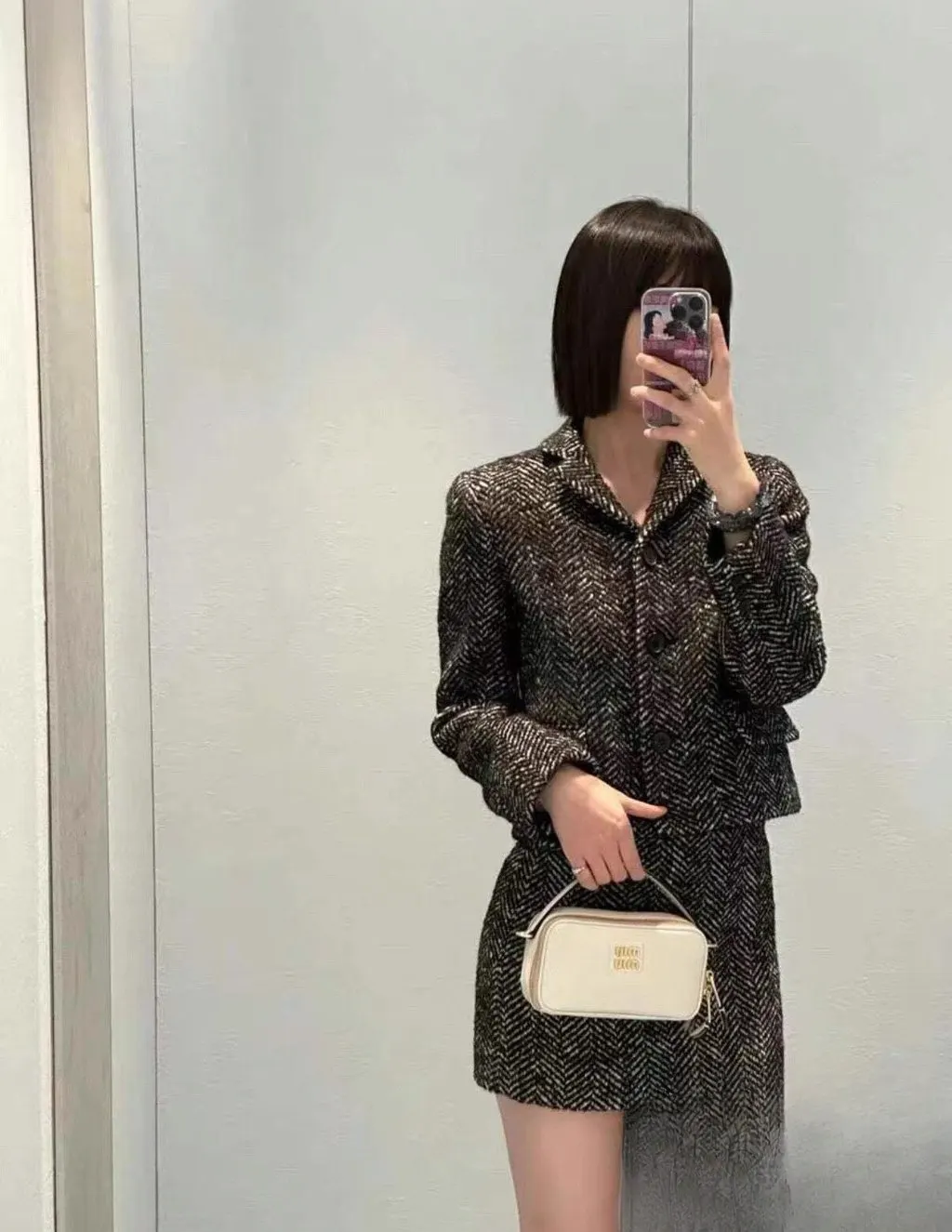 Miu Miu Navy Wool Skirt Navy FR 38 Wool | Pre-Owned UAE | Li