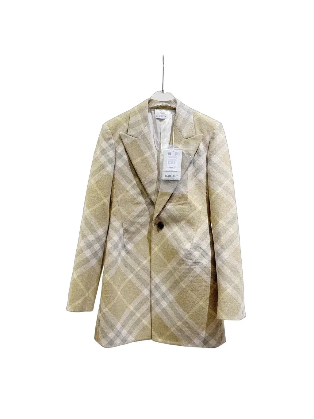 Burberry Wool Coat MultiColor Wool Never worn, with tag - Front View