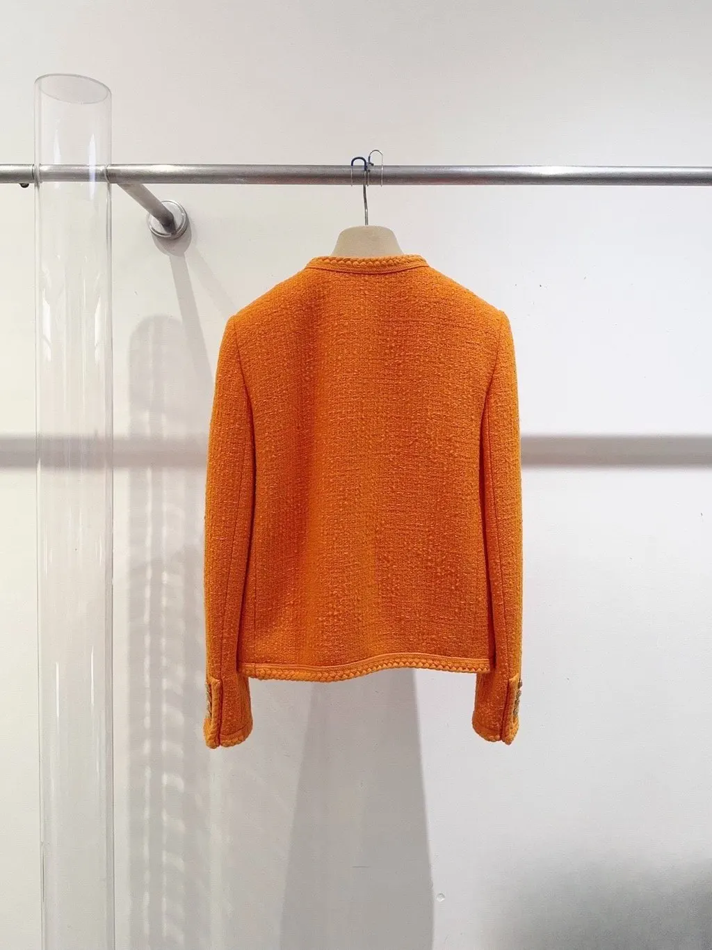 Celine Orange Tweed Jacket Orange Tweed Never worn, with tag - Model View
