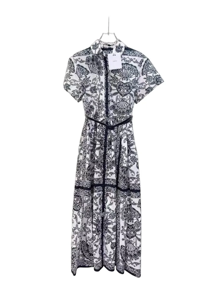 Dior Cotton Dress MultiColor Cotton Very good - Front View