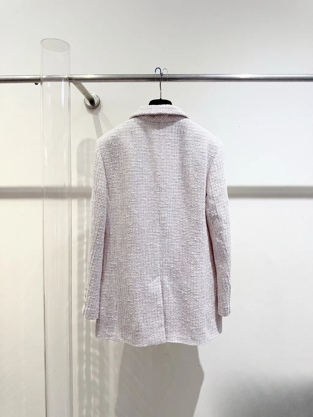 Chanel Pink Tweed Jacket Pink Tweed Never worn - Inside View