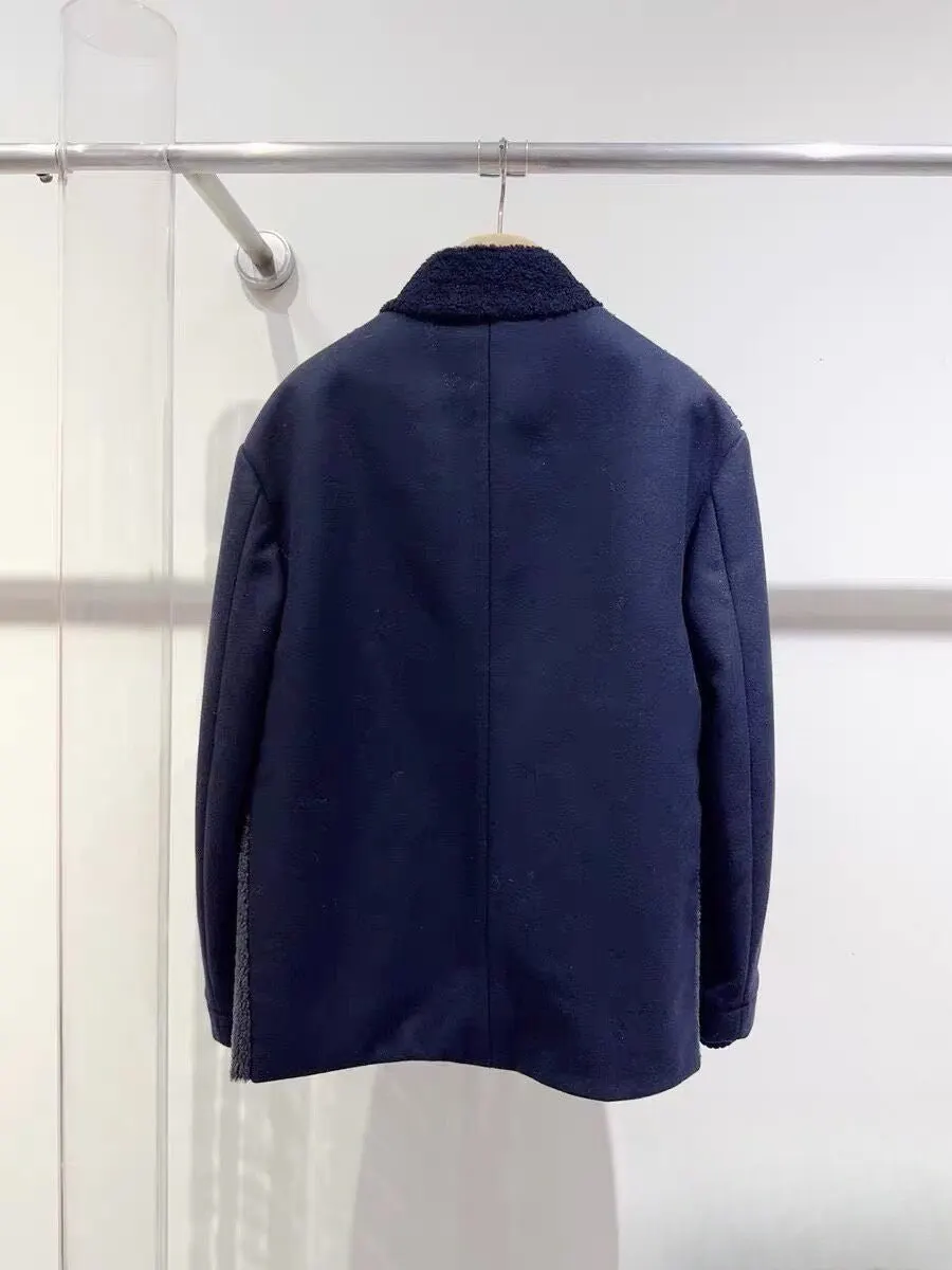 Fendi Shearling Jacket MultiColor Shearling Very good - Back View