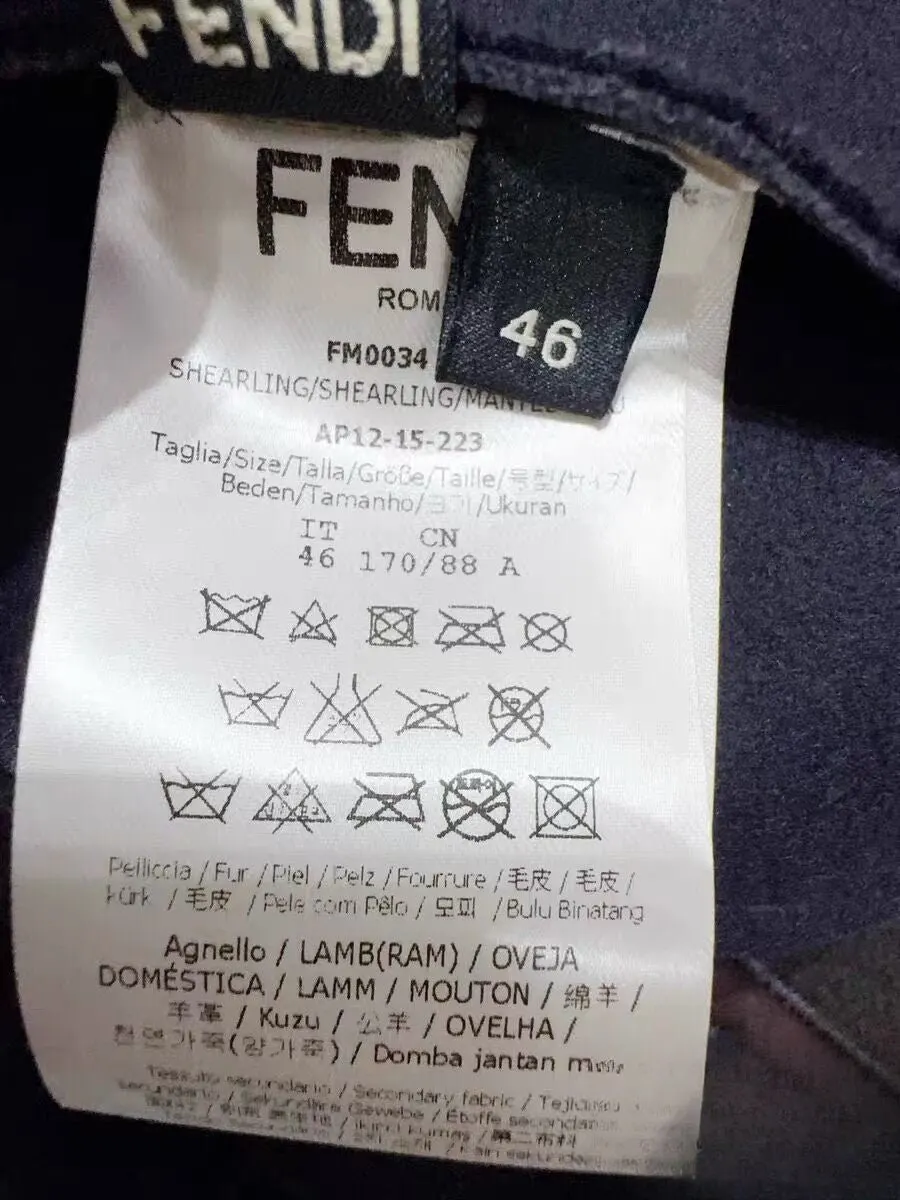 Fendi Shearling Jacket MultiColor Shearling Very good - Model View