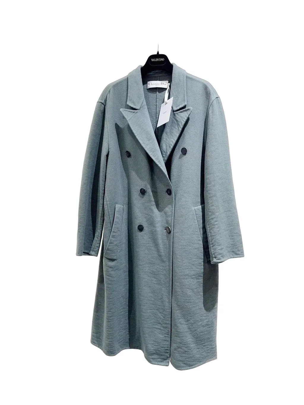 Dior Green Wool Coat Green Wool Never worn, with tag - Front View