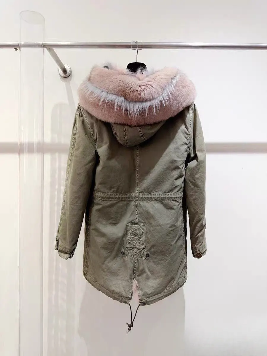 Unsigned Khaki Cotton Coat Khaki Cotton Very good - Box View
