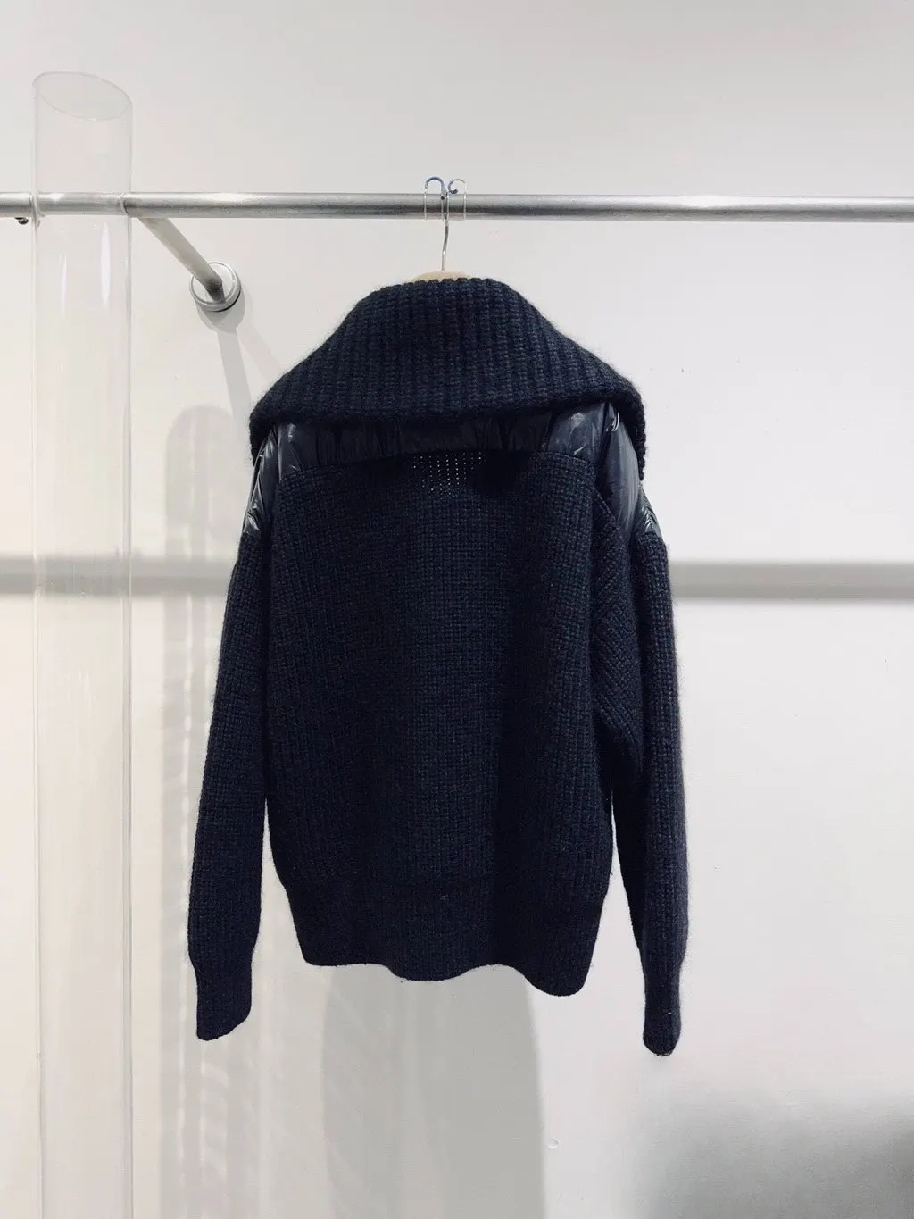 Moncler Black Polyester Jacket Black Polyester Very good - Back View