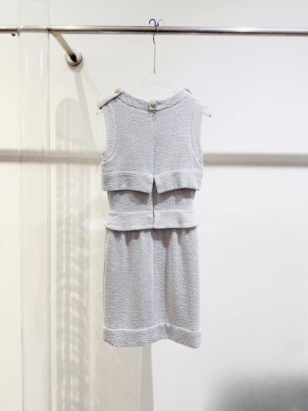 Chanel Grey Tweed Dress Grey Tweed Very good - Box View