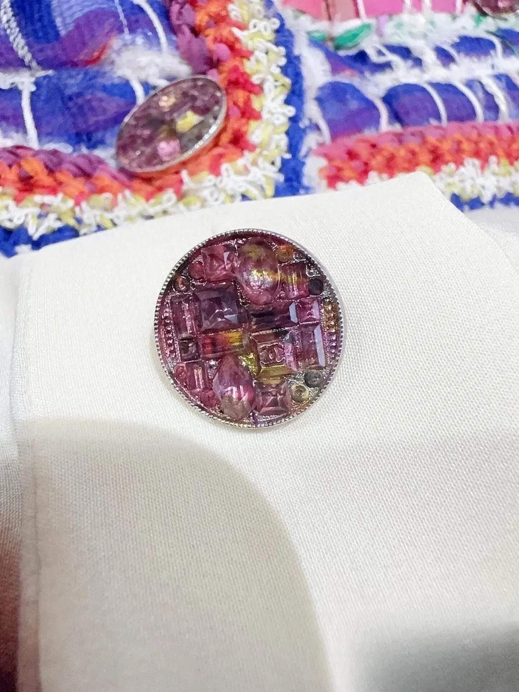 Chanel Tweed Dress MultiColor Tweed Never worn - Inside View