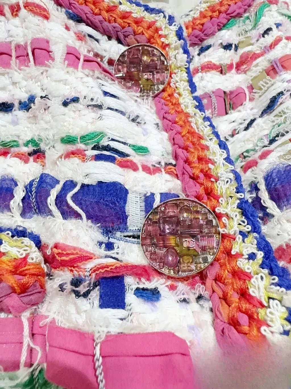 Chanel Tweed Dress MultiColor Tweed Never worn - Model View