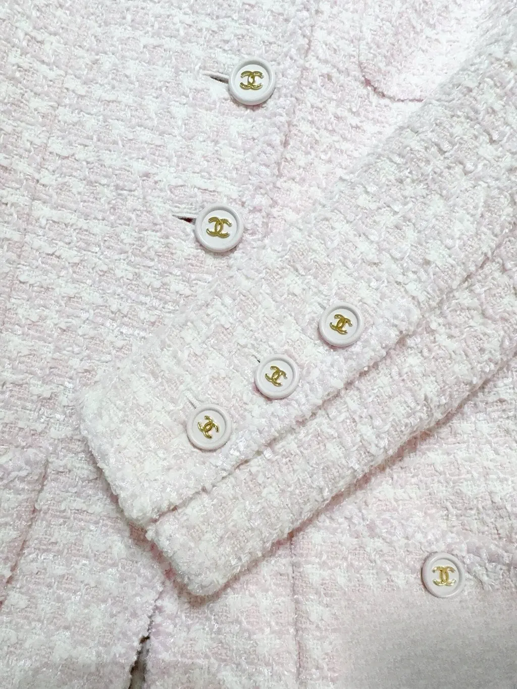 Chanel Tweed Jacket MultiColor Tweed Very good - Model View