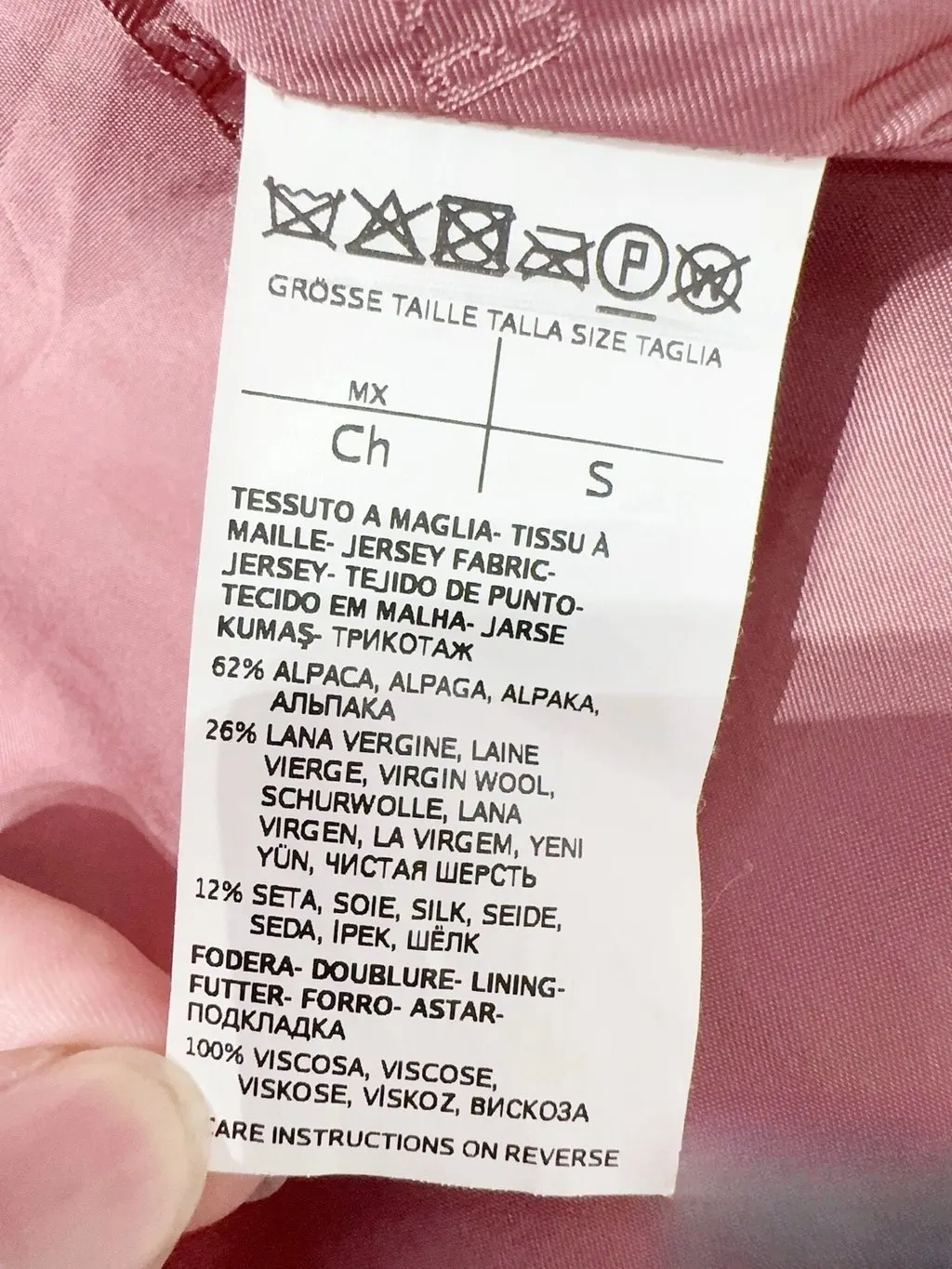 Max Mara Pink Faux Fur Coat Pink Very good - Model View
