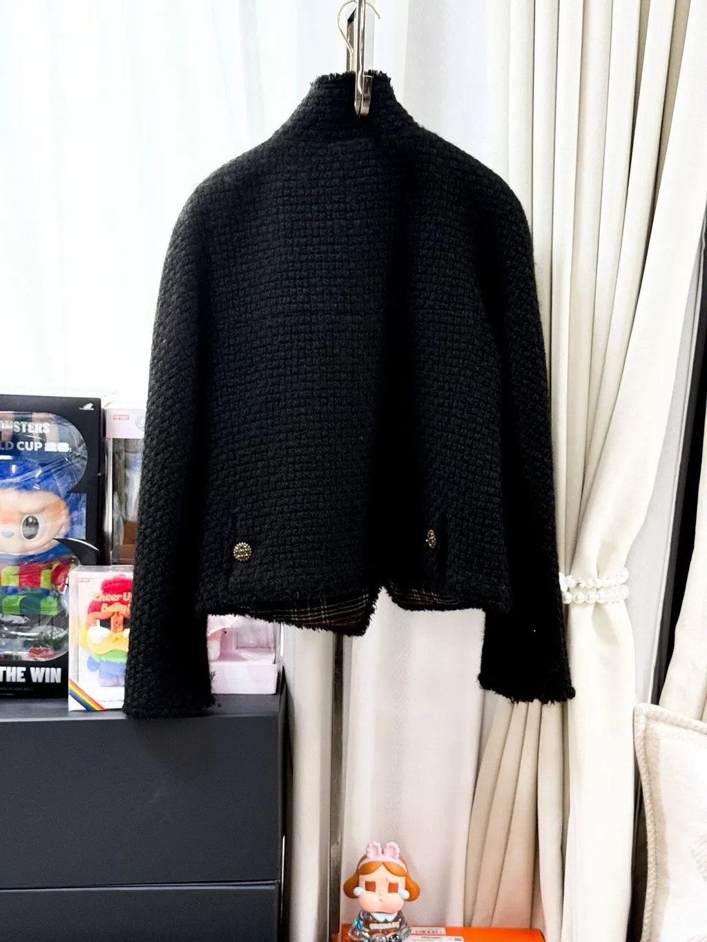 Chanel Paris-Edimbourg Black Tweed Jacket Black Tweed Very good - Back View