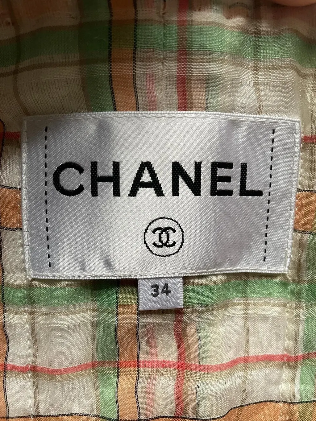 Chanel White Tweed Jacket White Tweed Very good - Inside View