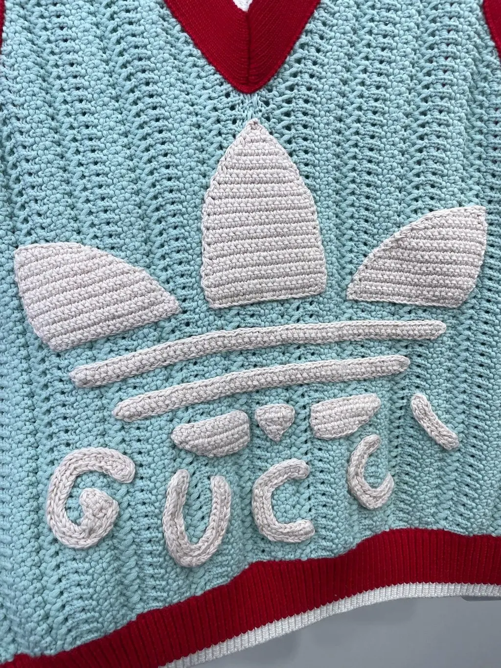 Gucci Turquoise Wool Top Turquoise Wool Good - Model View