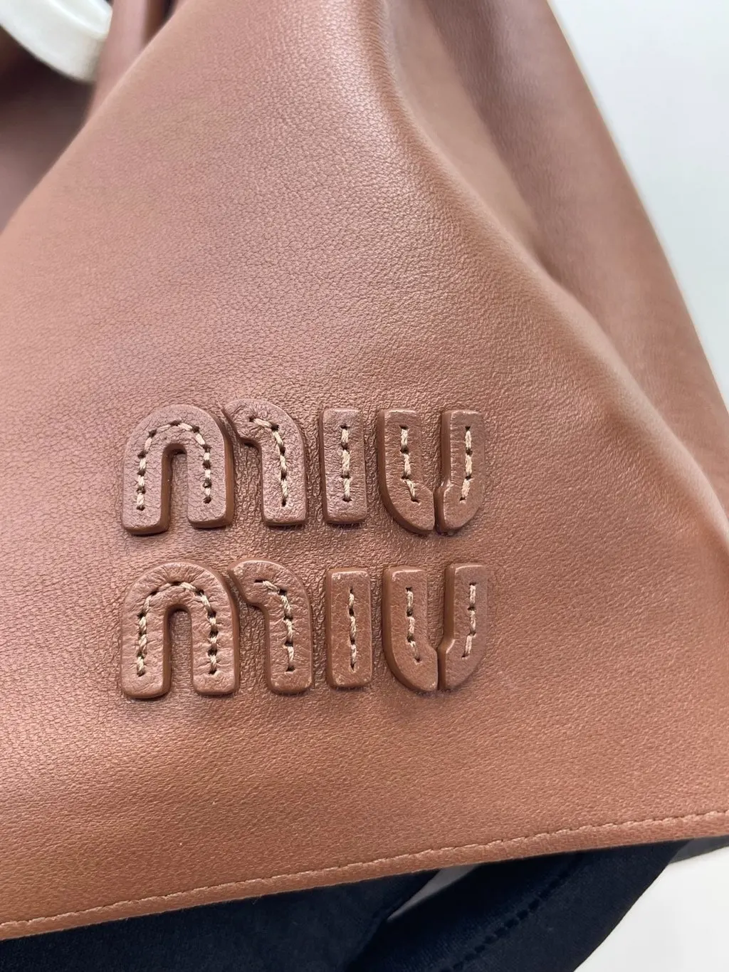 Miu Miu Brown Leather Skirt Brown Leather Very good - Inside View