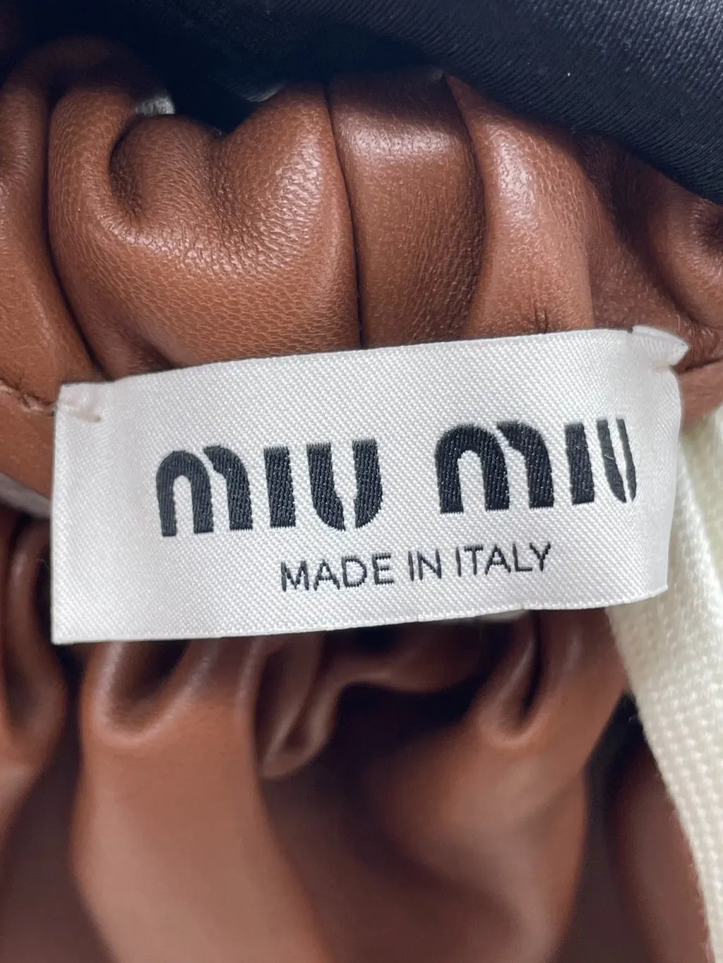 Miu Miu Brown Leather Skirt Brown Leather Very good - Box View